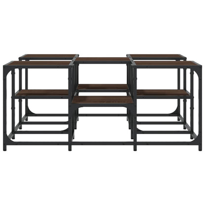 Coffee Table Brown Oak 91x91x40 cm Engineered Wood