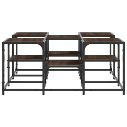 Coffee Table Brown Oak 91x91x40 cm Engineered Wood