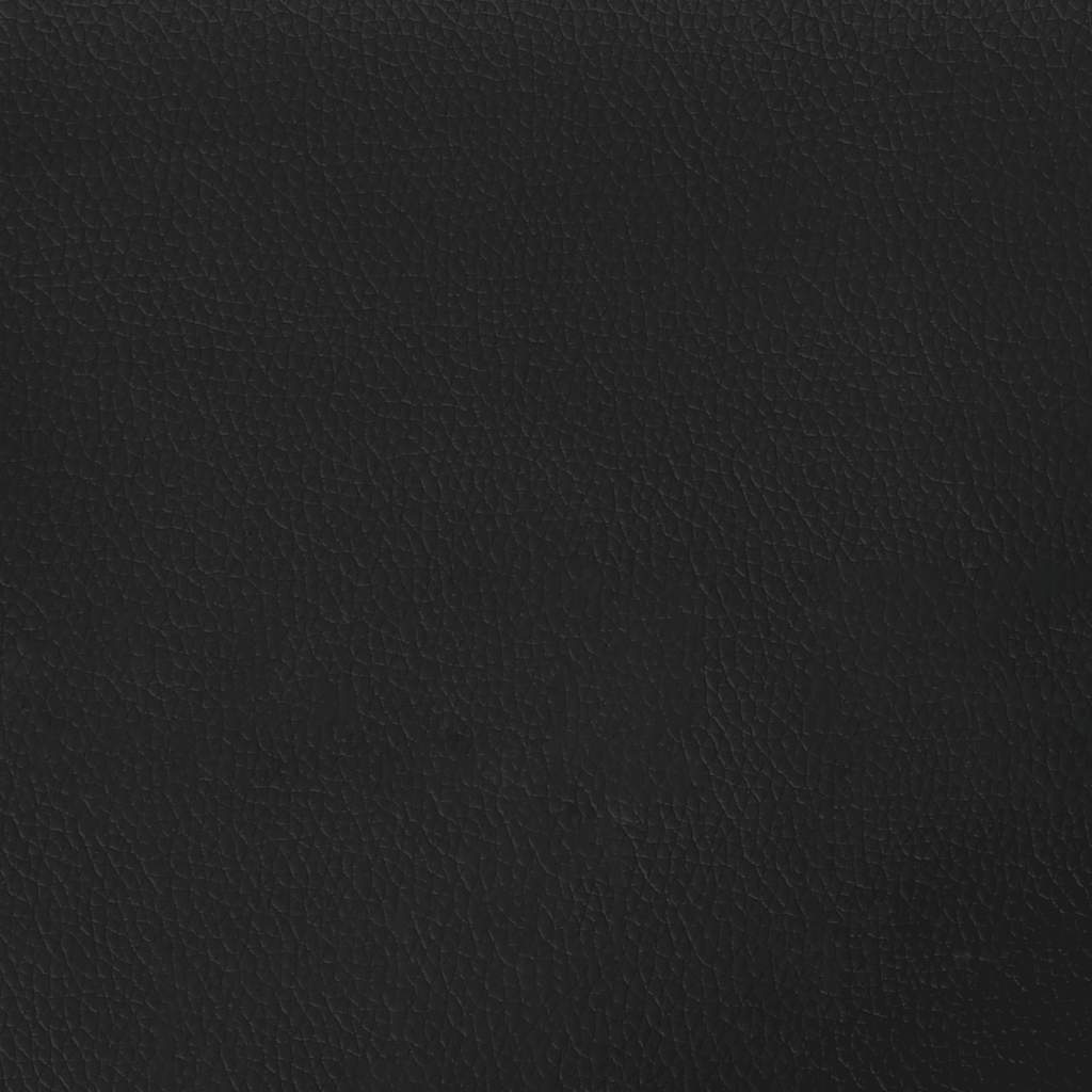 Bed Frame without Mattress "Hvar" Black 90x190 cm Single Faux Leather