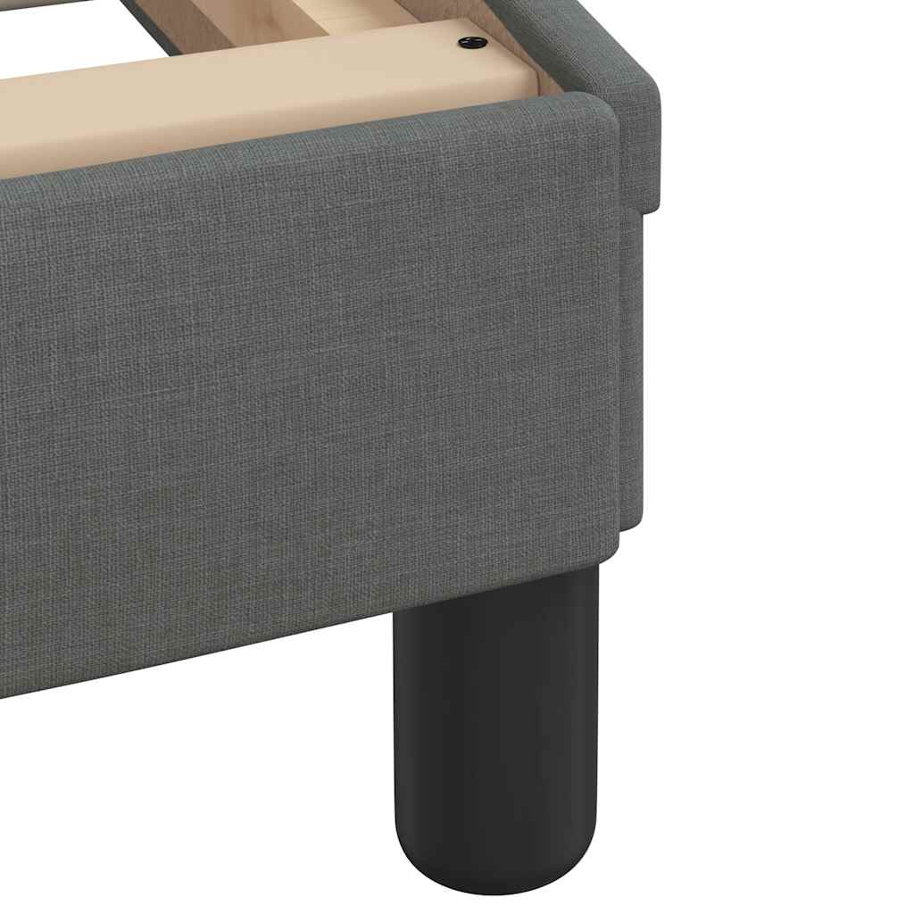 Bed with Mattress "Dover" Dark Grey Single Fabric