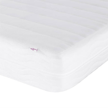 Bed with Mattress "Dover" Black and White Single Faux Leather