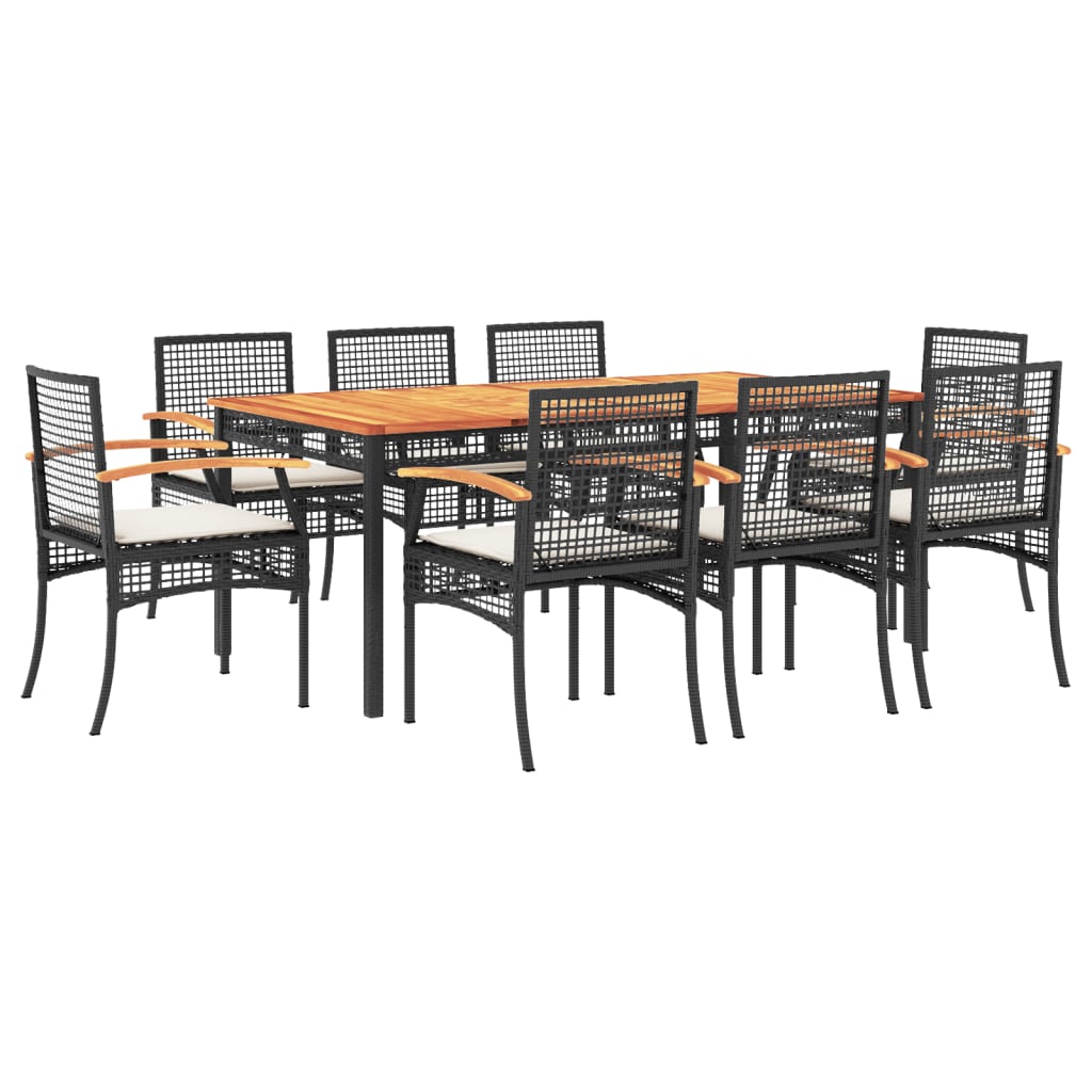Garden Dining Set | Black, Cream White