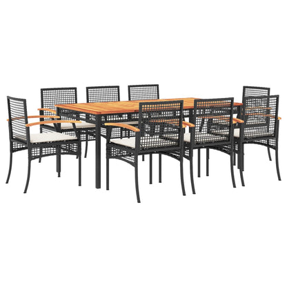 Garden Dining Set | Black, Cream White