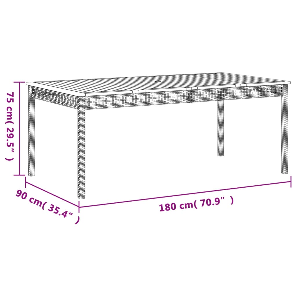 Garden Dining Set | Black, Cream White