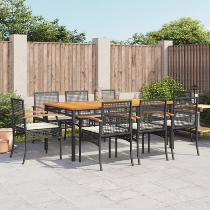 Garden Dining Set | Black, Cream White