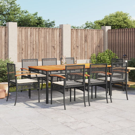 Garden Dining Set | Black, Cream White