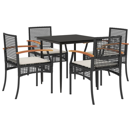 Garden Dining Set | Black, Cream White