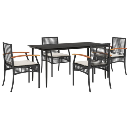 Garden Dining Set | Black, Cream White