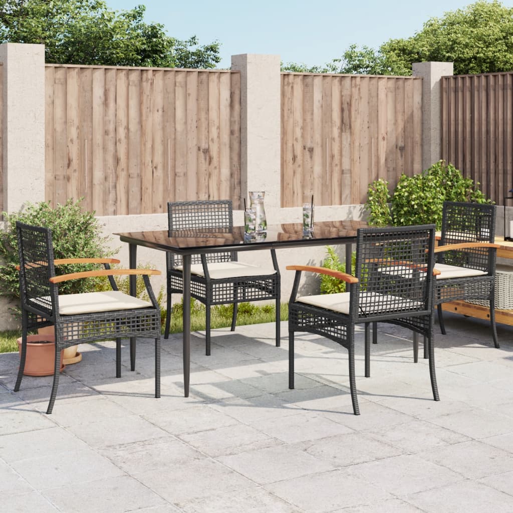 Garden Dining Set | Black, Cream White