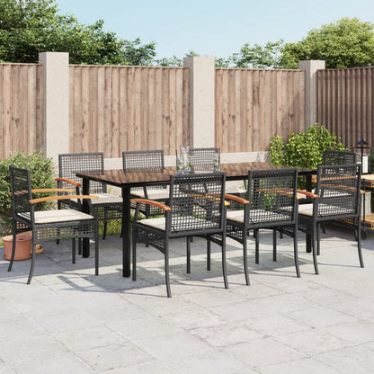 Garden Dining Set | Black, Cream White