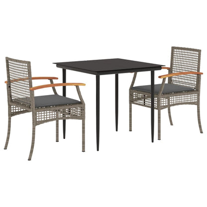 Garden Dining Set | Grey, Black, Dark Grey