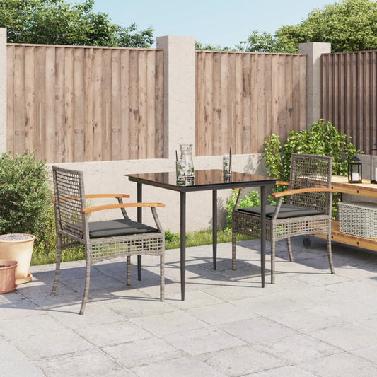 Garden Dining Set | Grey, Black, Dark Grey