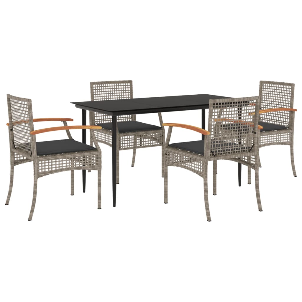 Garden Dining Set | Grey, Black, Dark Grey