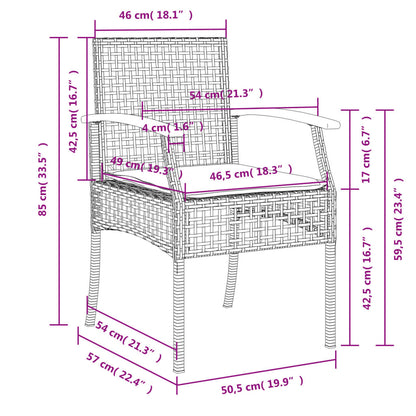 Garden Dining Set | Grey, Black, Dark Grey