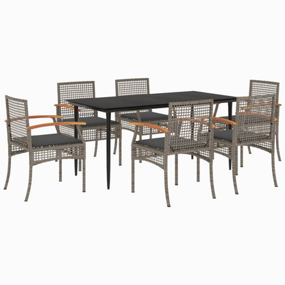 Garden Dining Set | Grey, Black