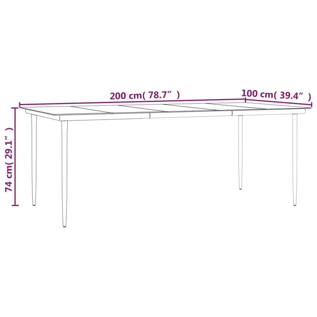 Garden Dining Set | Grey, Black