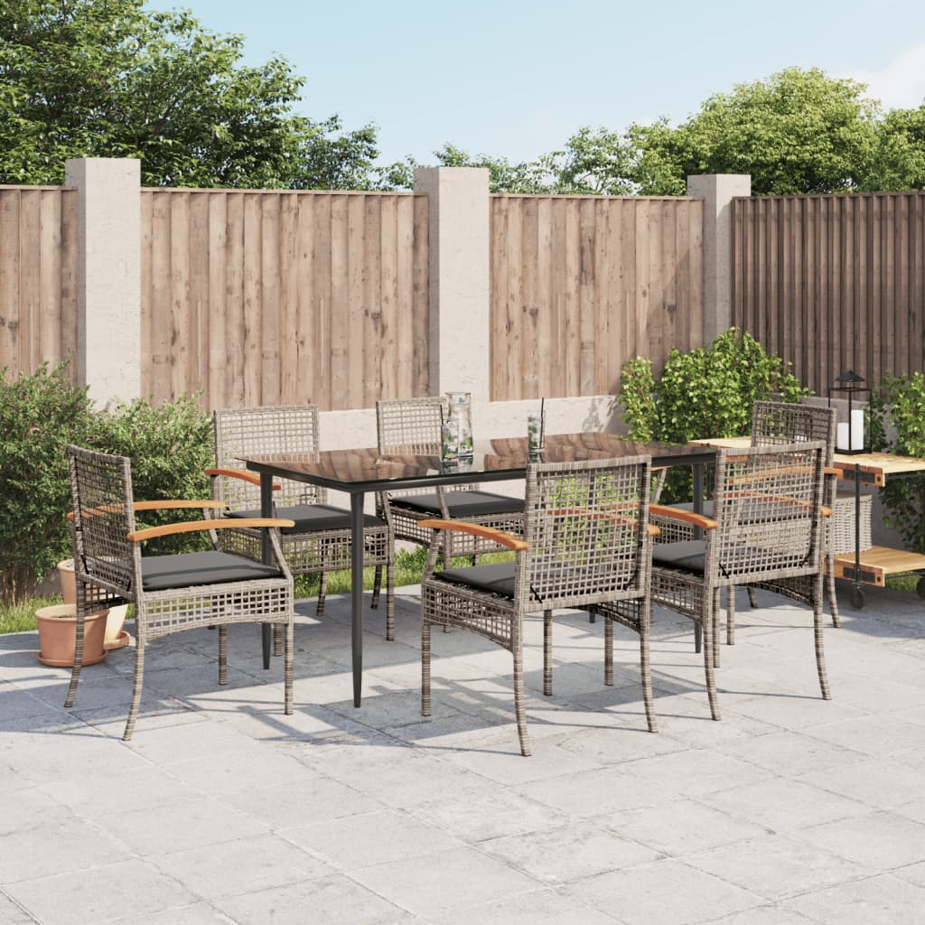 Garden Dining Set | Grey, Black