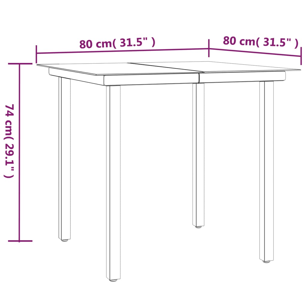 Garden Dining Set | Grey | PE Rattan | UV-Proof Materials