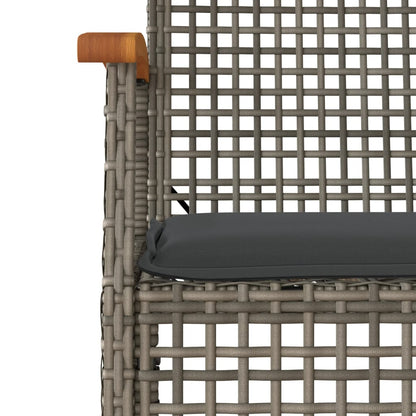 Garden Dining Set | Grey | PE rattan | Medium | UV-resistant materials