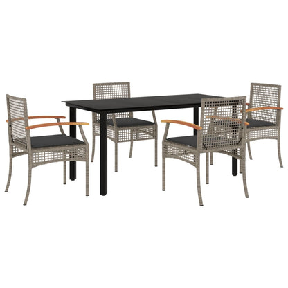 Garden Dining Set | Grey, Black