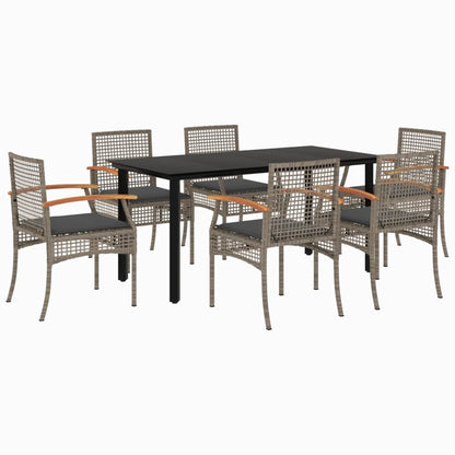 Garden Dining Set | Grey | PE Rattan | Standard |  Removable Covers