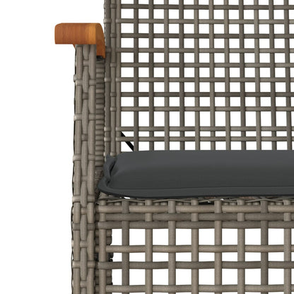Garden Dining Set | Grey | PE rattan | Large | UV-resistant materials