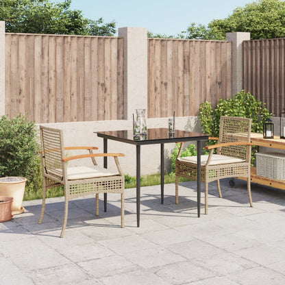 Garden Dining Set | Beige, Black, Cream White