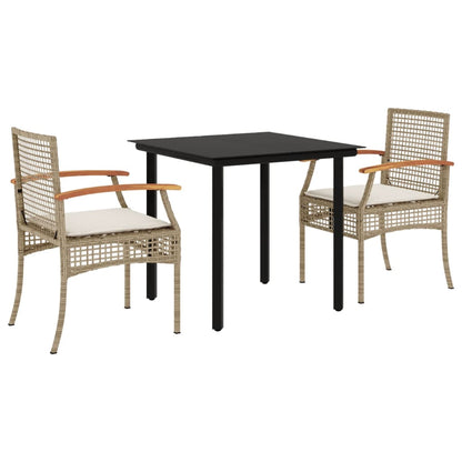 Garden Dining Set | Beige, Black, Cream white
