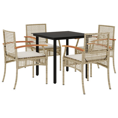 Garden Dining Set | Beige, Black, Cream White
