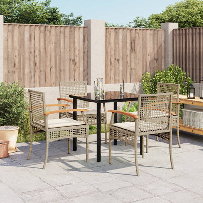 Garden Dining Set | Beige, Black, Cream White