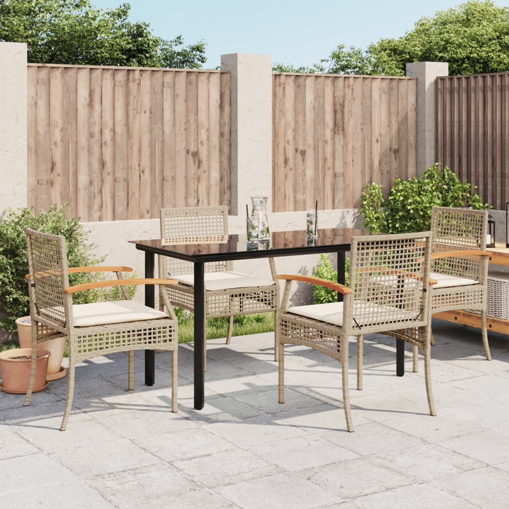 Garden Dining Set | Beige, Black, Cream