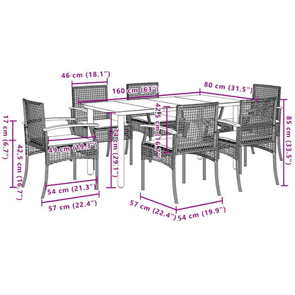 Garden Dining Set | Beige | PE Rattan | Standard | UV-resistant materials