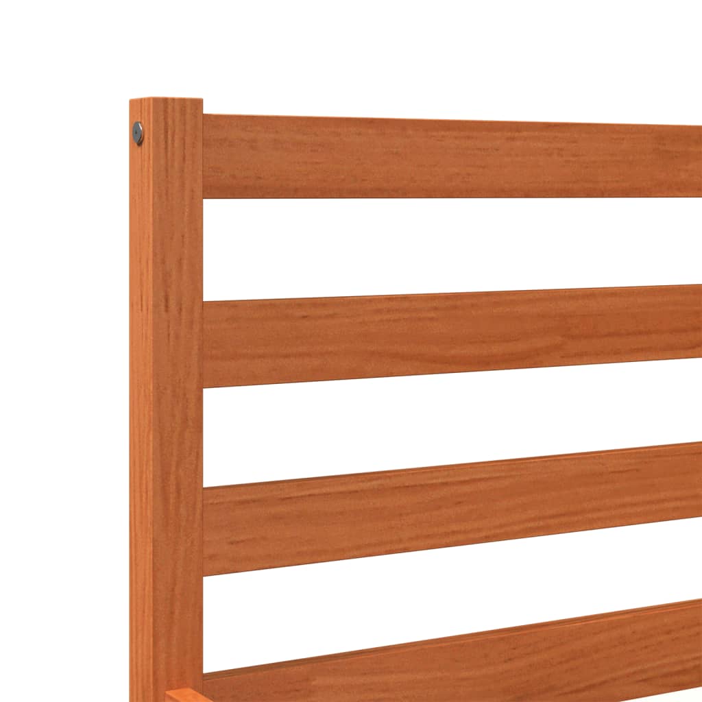 Bed Frame without Mattress Wax Brown 120x190 cm Small Double Solid Wood Pine
