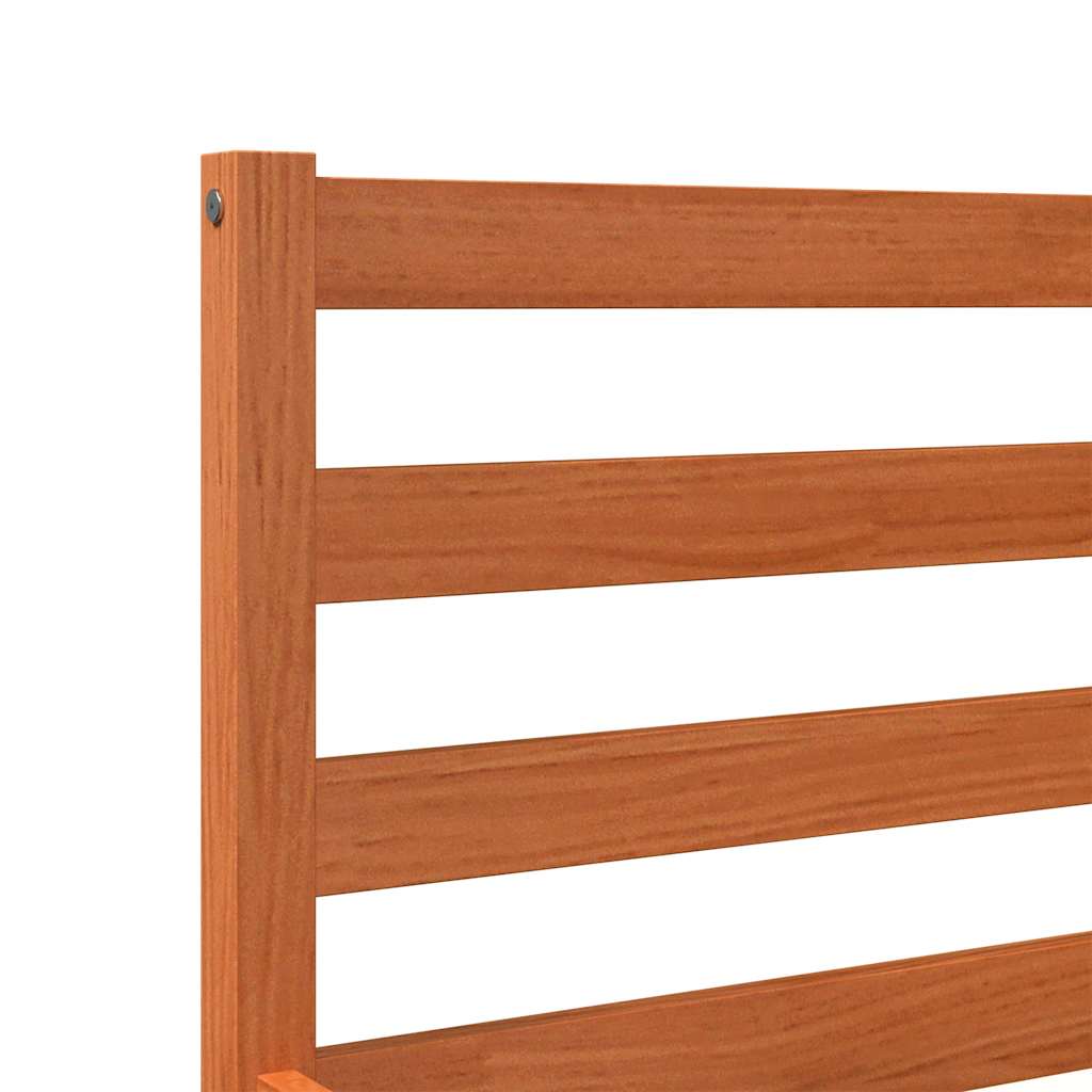 Bed Frame without Mattress Wax Brown 120x190 cm Solid Wood Pine