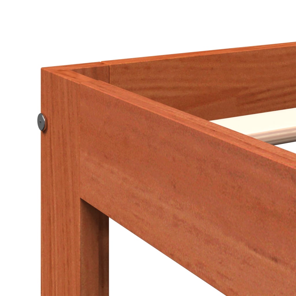 Bed Frame without Mattress Wax Brown 75x190 cm Small Single Solid Wood Pine