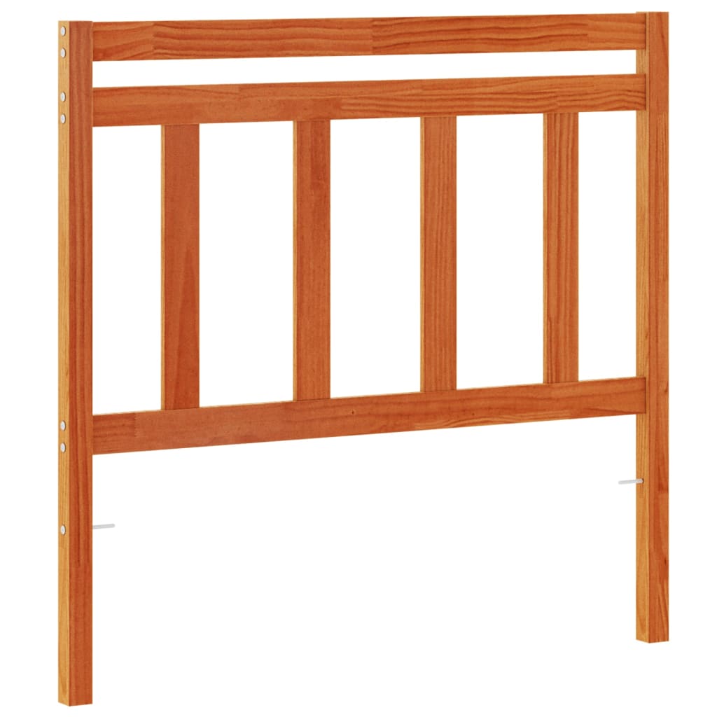 Headboard Wax Brown 100 cm Solid Wood Pine