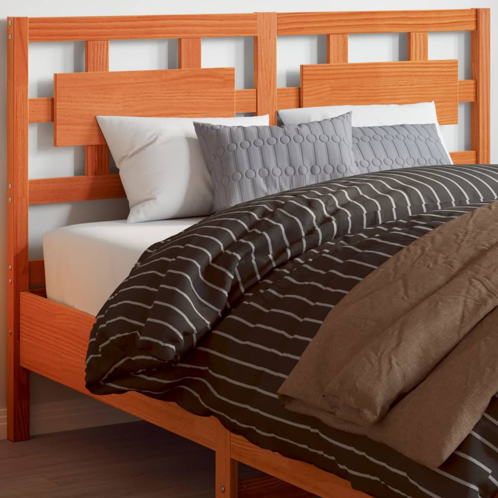 Headboard | Wax Brown | Solid Pine Wood | 135 cm | Headboard