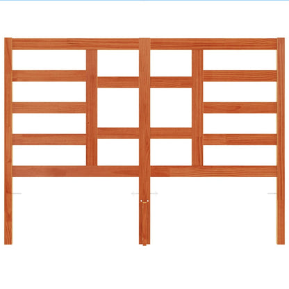 Headboard Wax Brown 135 cm Solid Wood Pine