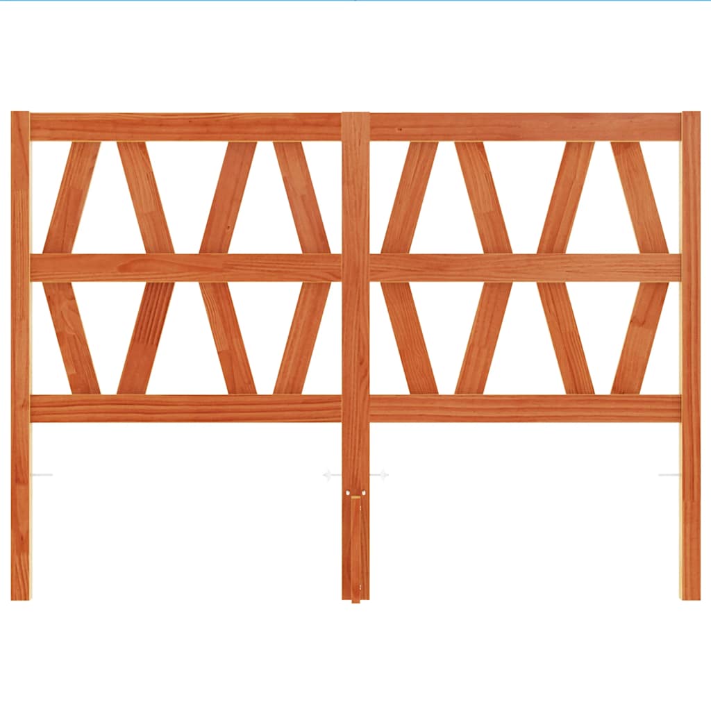 Headboard Wax Brown 135 cm Solid Wood Pine