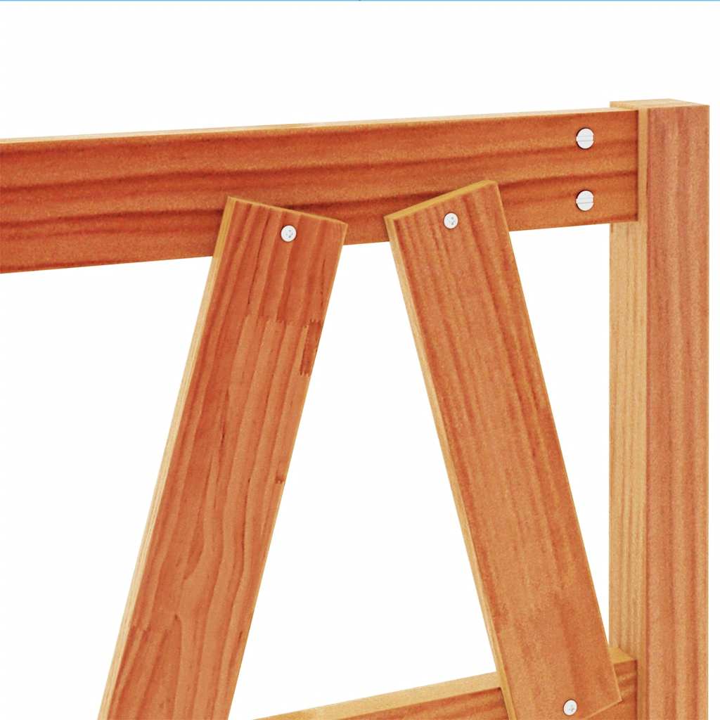 Headboard Wax Brown 135 cm Solid Wood Pine