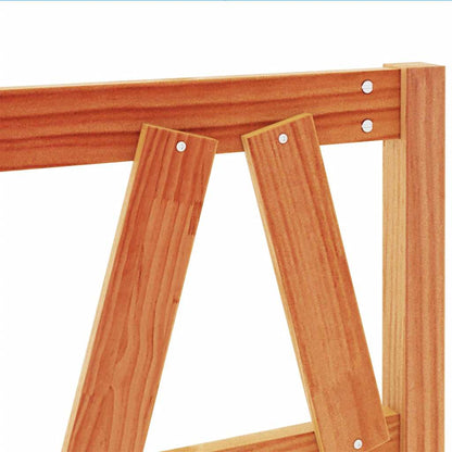 Headboard Wax Brown 135 cm Solid Wood Pine