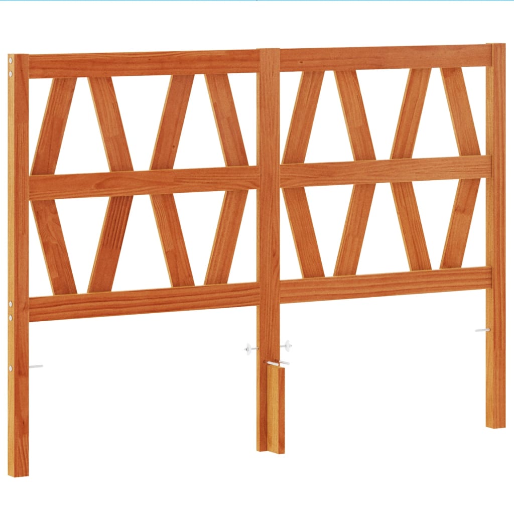 Headboard Wax Brown 160 cm Solid Wood Pine