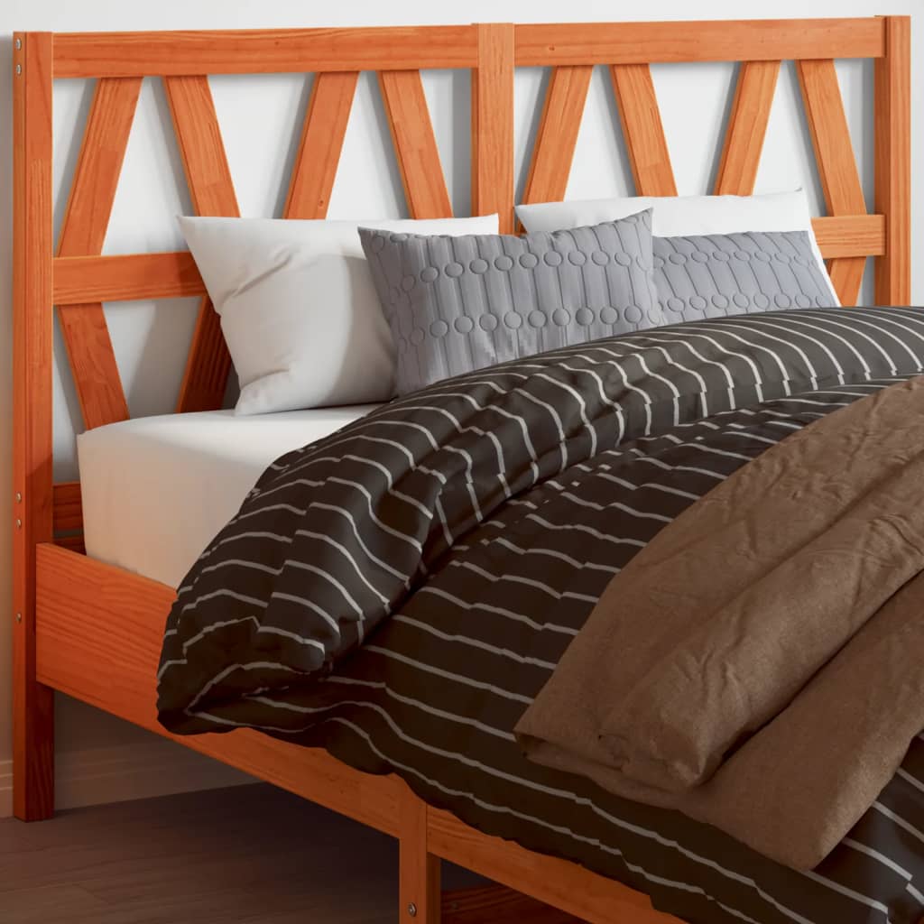 Headboard Wax Brown 160 cm Solid Wood Pine