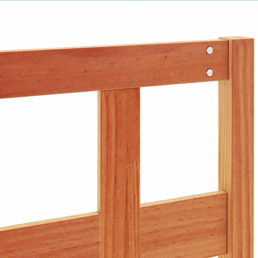 Headboard Wax Brown 135 cm Solid Wood Pine