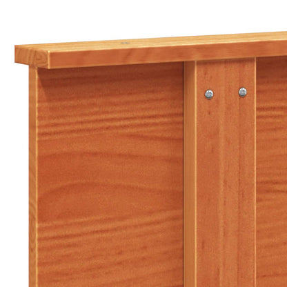 Headboard Wax Brown 120 cm Solid Wood Pine