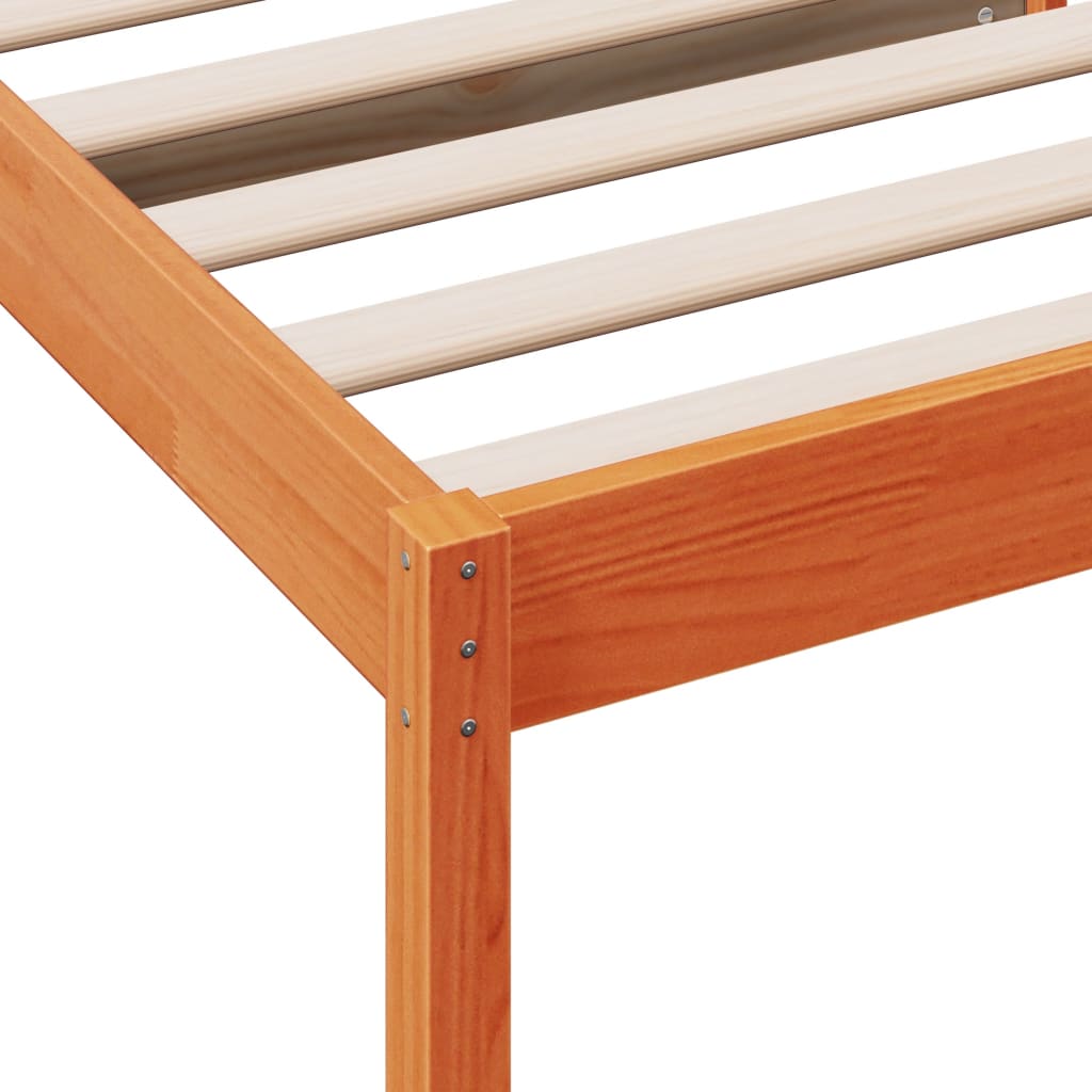 Day Bed without Mattress Wax Brown 90x200 cm Solid Wood Pine