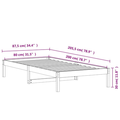 Day Bed | Wax brown | Solid pine wood | Single