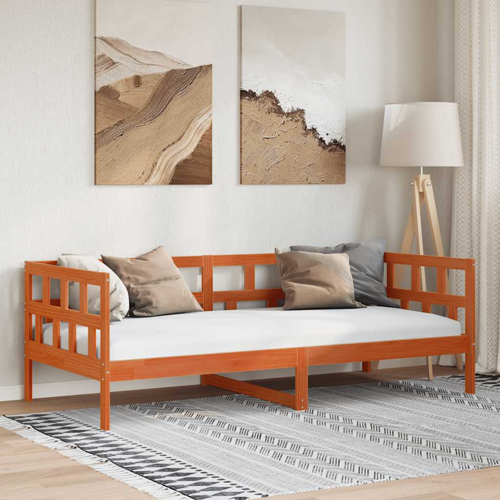 Day Bed | Wax brown | Solid pine wood | Single