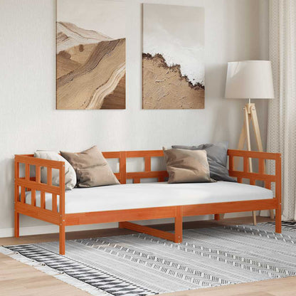 Day Bed | Wax brown | Solid pine wood | Single