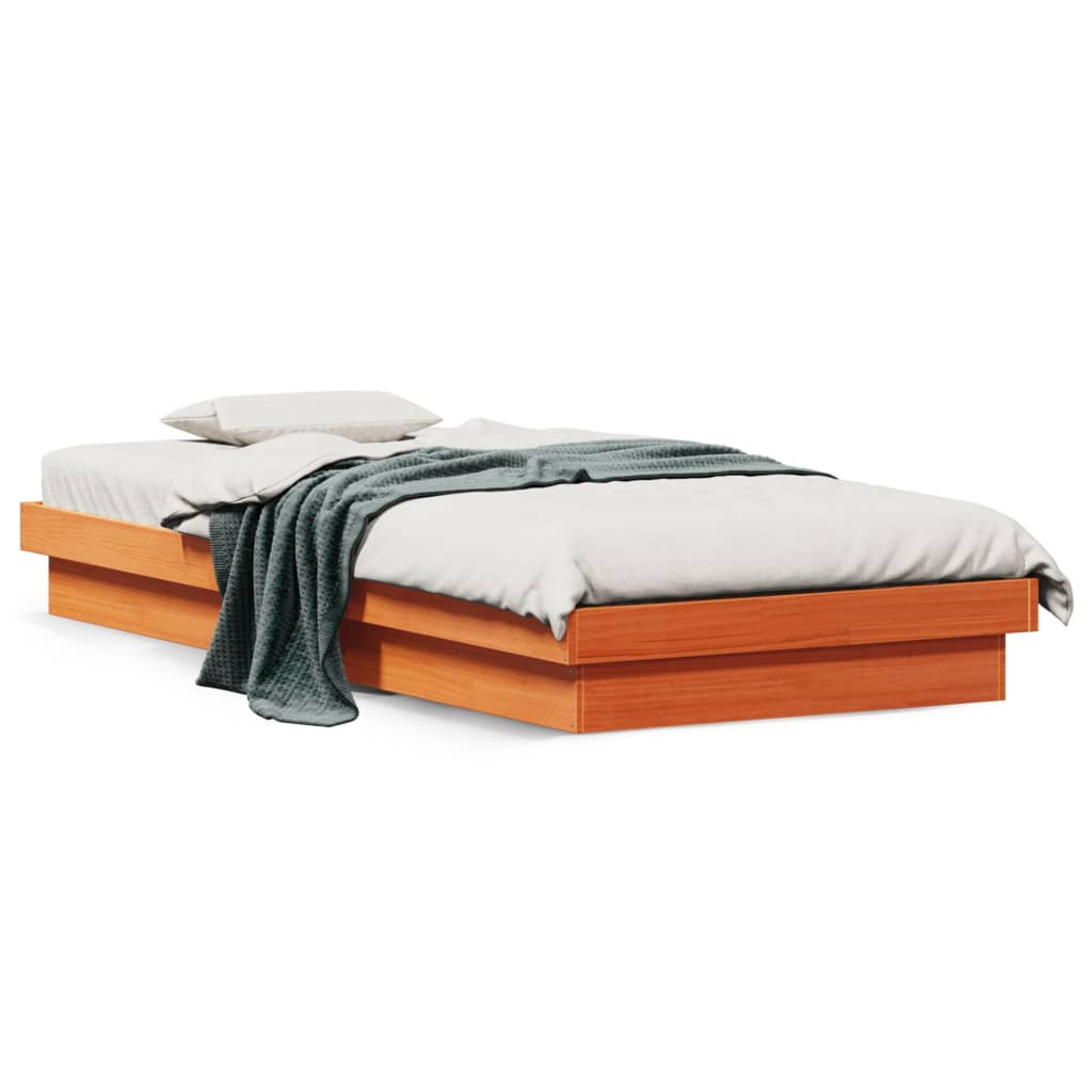 Bed Frame | Wax Brown | Solid pine wood, Plywood | Single | Bed Frame